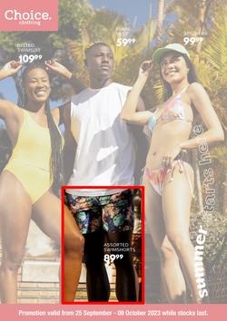 Choice Clothing : Summer Starts Here (25 September - 09 October 2023), page 1