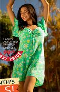Ladies Assorted Printed Dresses-Each