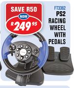 PS2 Racing Wheel With Pedals FT3362