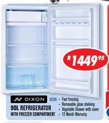 Dixon 90Ltr Refrigerator With Freezer Compartment BC90