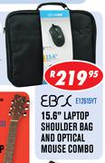 EBOX 15.6" Laptop Shoulder Bag And Optical Mouse Combo E12615YT