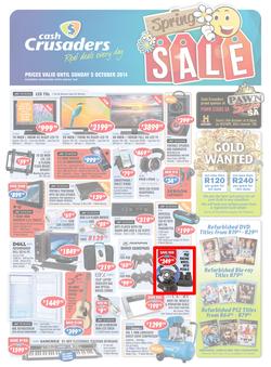 Cash Crusaders : Spring Sale (17 Sep - 5 Oct 2014), page 1