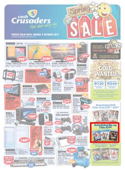 Cash Crusaders : Spring Sale (17 Sep - 5 Oct 2014), page 1