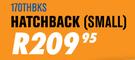 170T Polyester Car Covers Hatchback (Small) 170THBKS