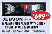Jebson MP5/MP4/MP3 Player with 3 Inch TFT Screen, USB & SD Slots JB5611T