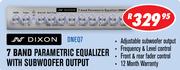 Dixon 7 Band Parametric Equalizer With Subwoofer Output DNE07