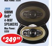Jebson 600W 6x9" 4-Way Car Speakers JB698