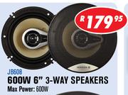 Jebson 600W 6" 3-Way Car Speakers JB608