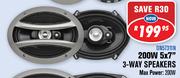 Dixon 200W 5x7" 3-Way Car Speakers DN57311N