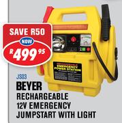 Beyer Rechargeable 12V Emergency Jumpstart With Light JS03