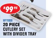 Amber Kitchen Utensils 20 Piece Cutlery Set With Divider Tray WY1100B