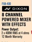 Dixon 8 Channel Powered Mixer With Effects