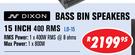 Dixon 15 Inch 400 RMS Bass Bin Speakers LB-15