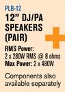 Dixon 12" Dj/PA Speakers(Pair) PLB-12
