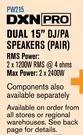 DXN Pro Dual 15" DJ/PA Speakers(Pair)