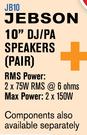 Jebson 10" DJ/PA Speakers(Pair) JB10