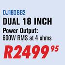 Dixon Bass Bin Speakers Dual 18 Inch