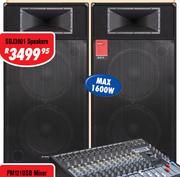 Dixon Dual 15" DJ/PA Speakers(Pair)