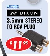 Dixon 3.5mm Stereo To RCA Plug VAD7903