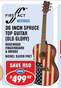 Firstact 36 Inch Spruce Top Guitar(Old Glory)