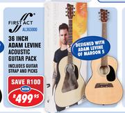 Firstact 36 Inch Adam Levine Acoustic Guitar Pack