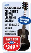 Sanchez Children's Guitar Learning System 30" Acoustic Guitar With Learn A Chord Cards ACP31