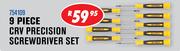 Dixon 9 piece CRV Precision Screwdriver Set 754109