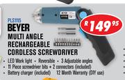 Beyer Multi Angle Rechargeable Cordless Screwdriver PLS1115