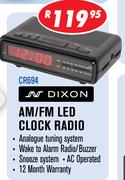 Dixon AM/FM LED Clock Radio CR694