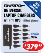 Stiger 90W Universal Laptop Chargers With 11 Tips STA090ZV