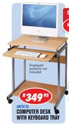 Computer Desk With Keyboard Tray AMT8135