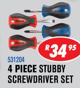 Dixon 4 Piece Stubby Screwdriver Set 531204