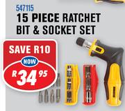 Dixon 15 Piece Ratchet Bit & Socket Set 547115