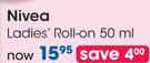 Nivea Ladies Roll On-50ml