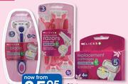 Clicks Ladies Disposable Razors-Each