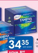 Tampax Compak 16 Tampons-Per Pack