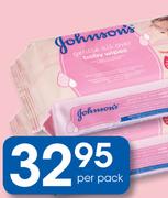 Johnsons 72 Gentle All Over Or Extra Sensitive Baby Wipes-Per Pack