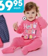 Clicks Girls Crew Neck Sleepsuit-Each