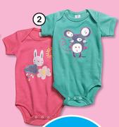 Clicks Girls 2 Pack Short Sleeved Vests-Each