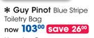 Guy Pinot Blue Stripe Toiletry Bag-Each