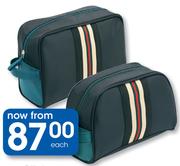 Clicks Men's Black, Green And Red Toiletry Bag Medium-Each