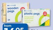 Clicks 20 Plastic Pegs-Per pack
