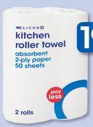Clicks Kitchen Roller Towels 2 Pack-Per Pack
