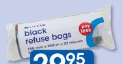 Clicks 20 Black Refuse Bags-Per pack