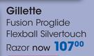 Gillette Fusion Proglide Flexball Silver Touch Razor-Each