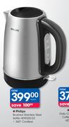 Philips Brushed Stainless Steel Kettle HD9320/23