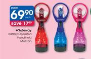 Safeway Battery-Operated Hand-Held Mist Fan-Each