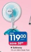 Safeway 15cm Mini Desk Fan