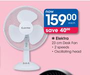 Elektra 23cm Desk Fan