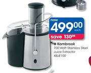 Kambrook 700 Watt Stainless Steel Juice Extractor KBJE100